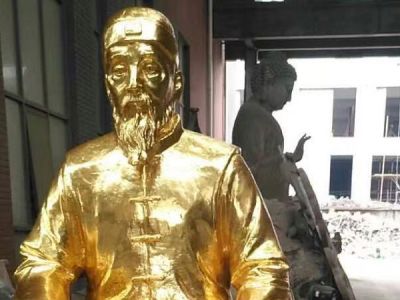 鑄銅人物貼金