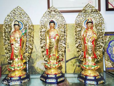“西方三圣”佛菩薩貼金