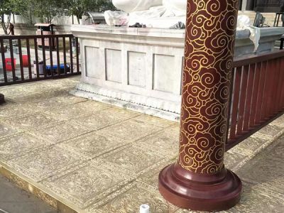 大明寺雕花銅地板制作
