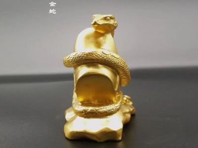 生肖金蛇貼金